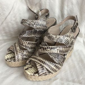 🔥SALE🔥Michael Kors Snake Print Wedge Sandals